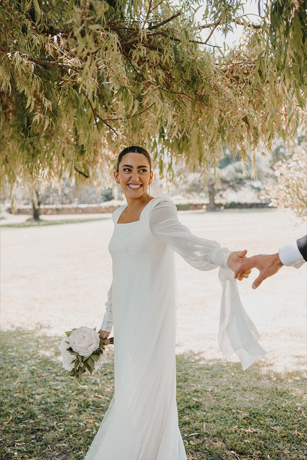 Ana y los pendientes Fugaz que diseñó su hermana para la ocasión