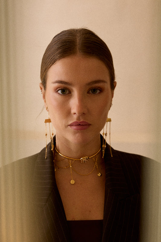 LOOK CHOKER LE CHATEAU +  PENDIENTES FONTAINE