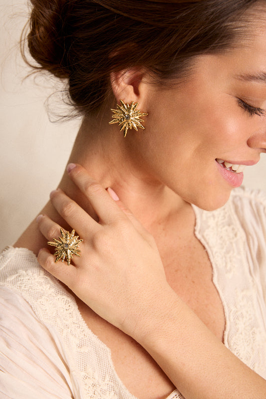 LOOK PENDIENTES ESTELAR + ANILLO ASTRAL