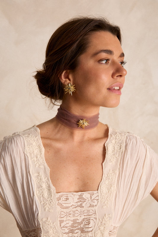 LOOK CHOKER NEBULOSA + PENDIENTES ESTELAR