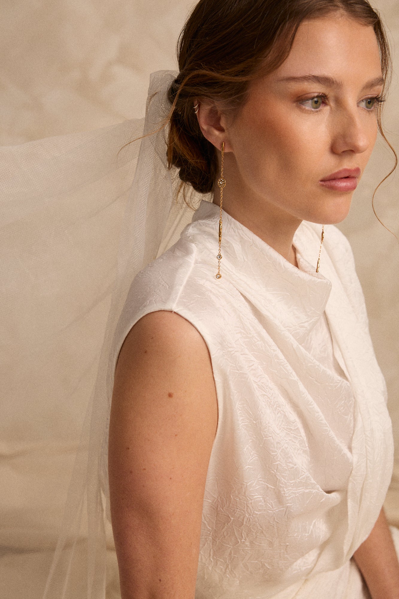 PENDIENTES FLEUR D'OR - Especial novias